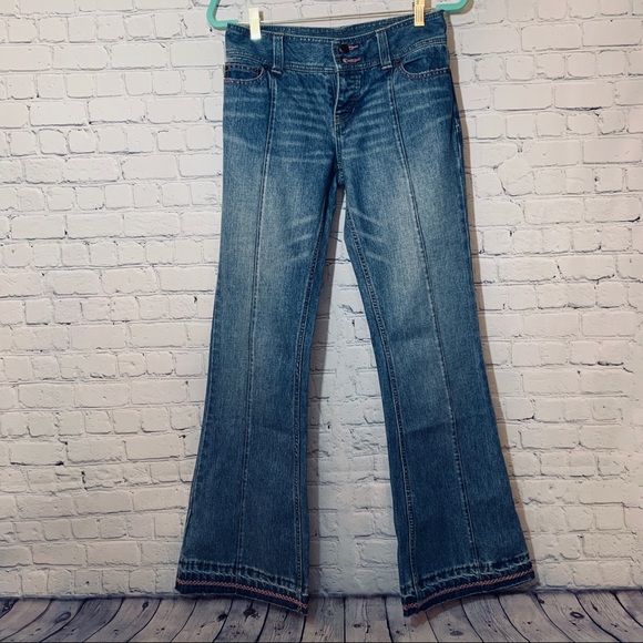 Hollister Denim - Hollister | Bell Bottom Embroidered Jeans Size 5
